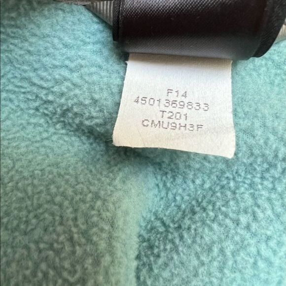 The North Face Khumbu Full Zip Up Pockets Fleece Jacket Teal Grey Small - Picture 9 of 9